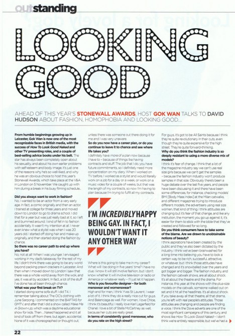 Gok Wan interview in Out London - page 1